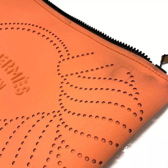 Auth HERMES Neo Bain MM Pink Polyamide Elastane None Pouch - Picture 6 of 6